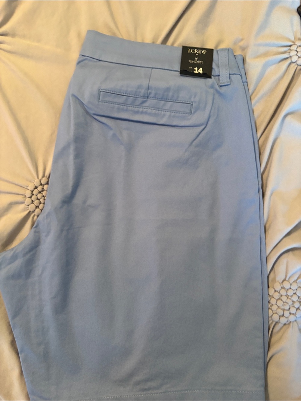 J. Crew Light Blue Midi Skirt with Tailored Waist
